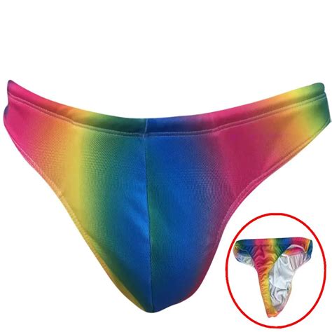 Aliexpress Com Buy Hot Sexy Men S Underwear Fashion Rainbow Color