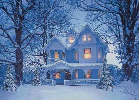Cozy Victorian Home Winter Dream House Winter House Winter Scenes