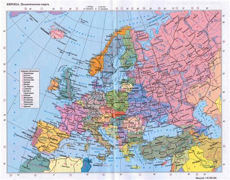 Large Detailed Political Map Of Europe With Roads And Major Cities In