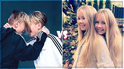 marcus and martinus vs iza and elle battle musers new musical ly compilation youtube