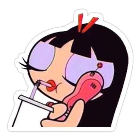 Sassy Girl Cartoon Sticker Cartoon Stickers Hydroflask Stickers Aesthetic Stickers