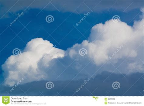 Deep Blue Sky And Clouds In Vintage Tone Stock Photo Image Of Effect