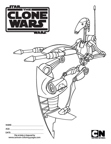 Coloriage Star Wars Clone Wars gratuit à imprimer et colorier