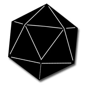Black Dice D20 Icon PNG Transparent Background, Free Download #34412 png image