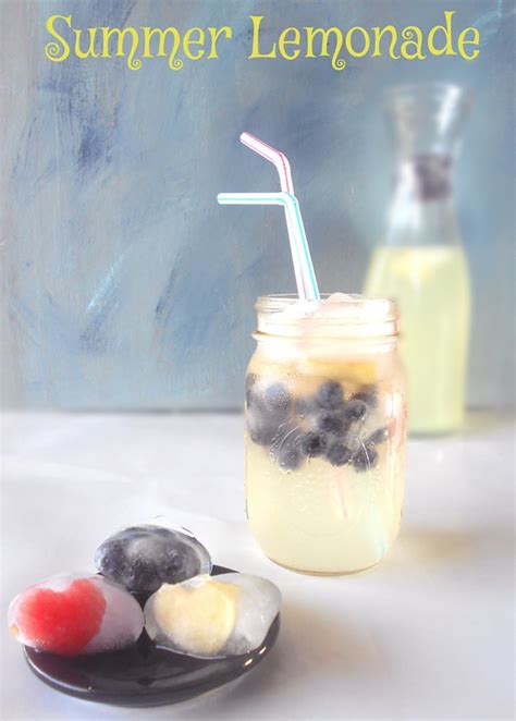 Summer Lemonade With Fruit Ice Cubes Healing Tomato Recipes