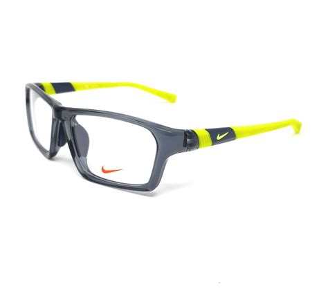 Nike Eyeglasses 7878af 029 Crystal Dark Magnet Grey Rectangle Mens 56x16x140