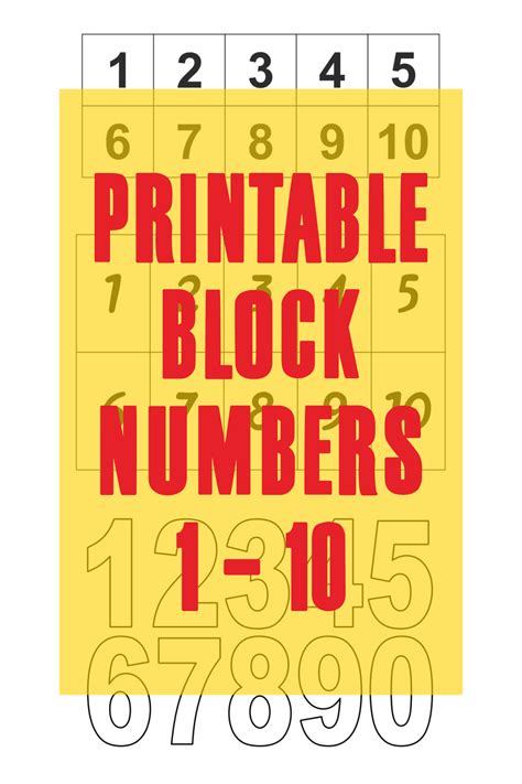 10 Best Printable Block Numbers 1 10