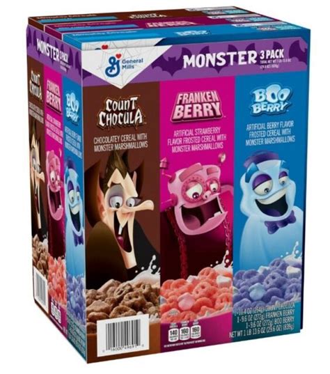 Boo Berry Count Chocula Franken Berry Halloween Monster Cereal Set Of Oz Ebay