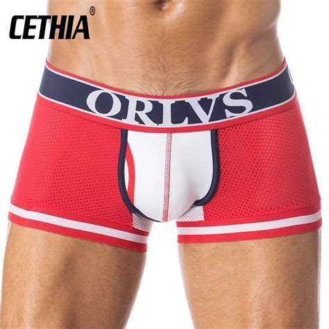 Cethia Brand Boxer Men Mesh U Pouch Underwear Sexy Underpants Cueca