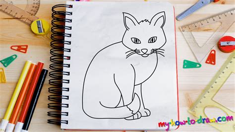 How To Draw A Cat Easy Step By Step Drawing Lessons For Kids Youtube