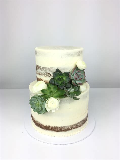 Naked Cake With Succulents Ranunculus Rach Makes Cakes My Xxx Hot Girl