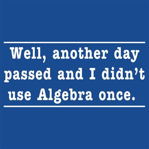 Another Day Passed And I Didnt Use Algebra Once T Shirt By Trends