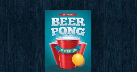 Beer Pong Beer Party Flyer Graphic Templates Envato Elements