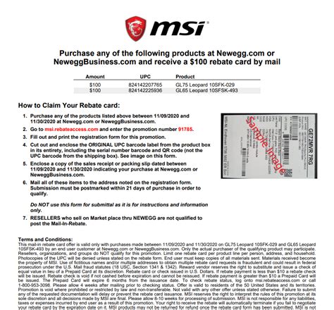 Msi Rebate Tracker