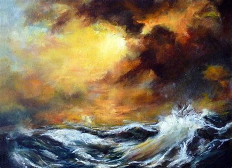 Storm Seascape Oil On Canvas Art Oil Painting Inspiration