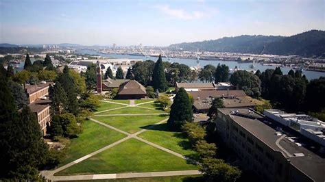 University Of Portland From Above Youtube