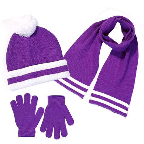 Swak Girls Hatscarf And Glove Set Kids Cold Weather Winter Accessories