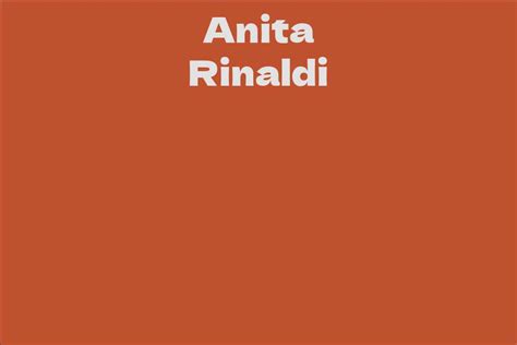 Anita Rinaldi Facts Bio Career Net Worth Aidwiki