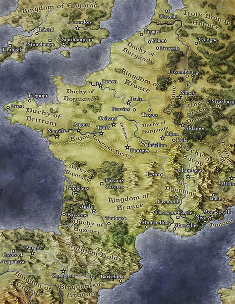 France Map For Fantasy Pathfinder World Fantastic Maps