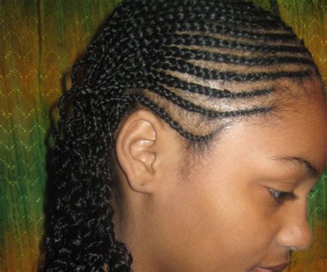 A designer cornrows hairstyle created with knots made in the braids to create a cool pattern on the scalp. Cornrow Hairstyles - 30 Spectacular Collections | Design Press