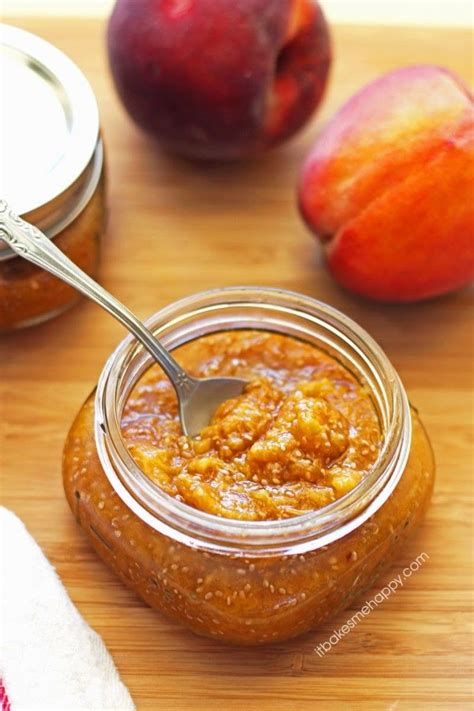 Honey Vanilla Peach Butter Made With Chia Seeds Flavored Butter