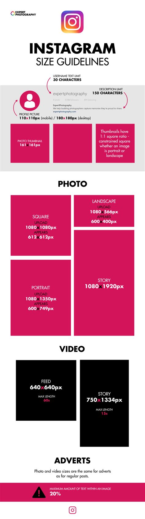 2019 Instagram Profile Picture Size Guide With Free Template Free