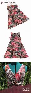 Point Zero Benisti Sleeveless Dress Large This Floral Patterned