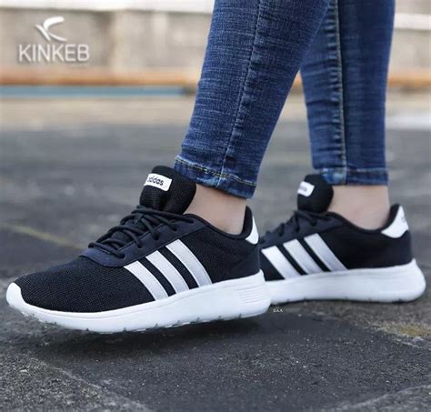 venta zapatillas caminar adidas lite racer mujer negras en stock