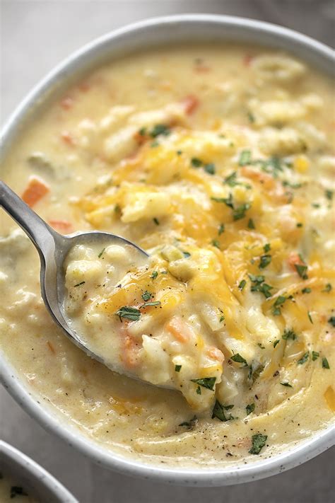 Cheesy Cauliflower Soup Life Made Simple