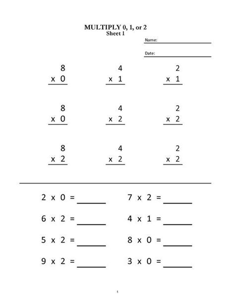 An great range of year 10 maths worksheets. Free Blank Multiplication Worksheets For Grade 1 Template - Multiplication Table Charts