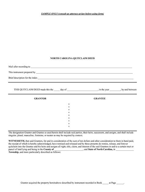 North Carolina Deeds Online Fill Out And Sign Online Dochub