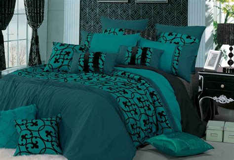 Shop with confidence on ebay! Luxton Lyde Teal Quilt Cover Set Flocking Velvet patterns ...