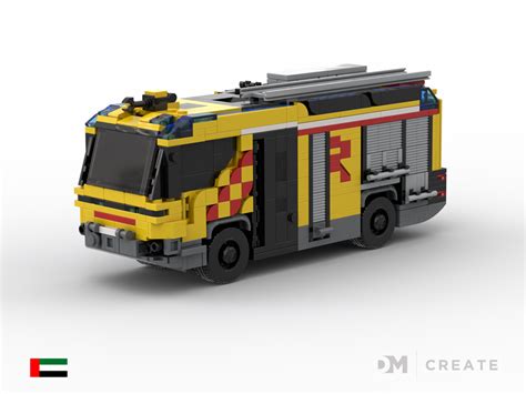 Lego Moc Rosenbauer Rt Hybrid Fire Truck Engine Dubai Color Markings