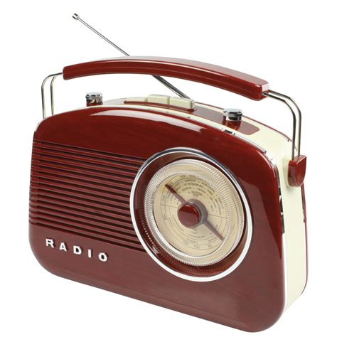 /Konig NEW Retro Vintage AM / FM Portable Big Dial Radio - Brown - HAV ...
