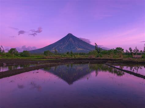 Hd Wallpaper Mayon Volcano Asia Philippines Sunrise Travel