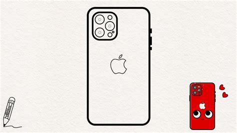 How To Draw Apple Iphone Easy Step By Step For Kids Youtube
