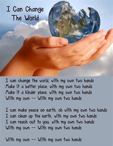 See more ideas about kindergarten poems, poems, preschool songs. Image result for we can change the world and make it a better place | Kindergarten graduation ...