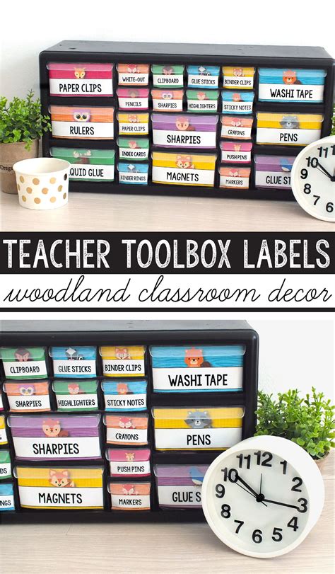 Bright And Colorful Editable Teacher Toolbox Labels That Are Designed To Fit The Stack On 22
