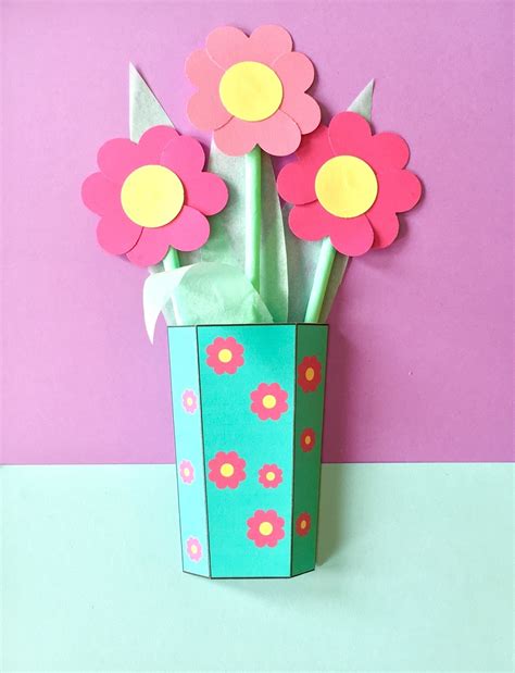 Flower Vase Printable · How To Make A 3 D Greetings Card · Papercraft