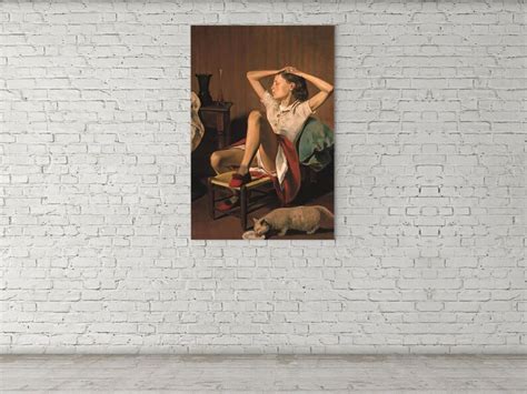 Thérèse Dreaming Canvas Wall Art Balthus Paintings Therese Etsy