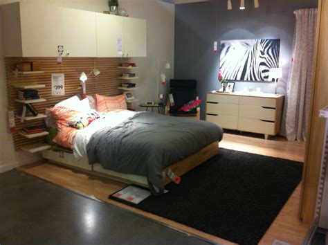This Is The Ikea In Store Display Of The Mandal Series Bed Headboards