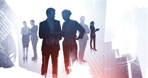 Business People In City Meeting Stock Image Image Of Background