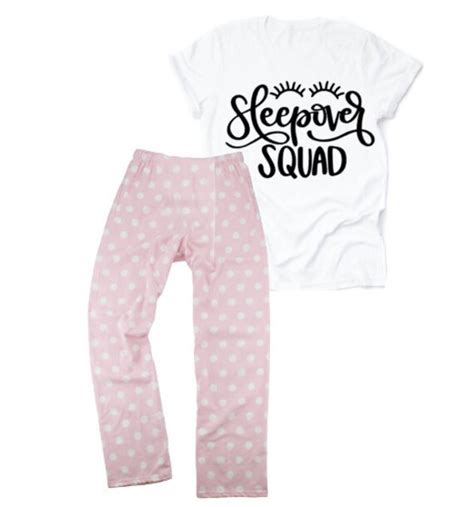 Sleepover Squad Pajamas Slumber Birthday Party Pajamas Cute Etsy