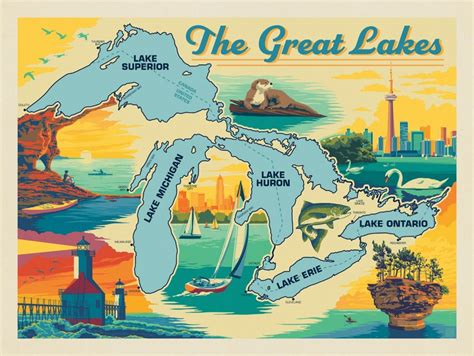 Printable Map Of Great Lakes