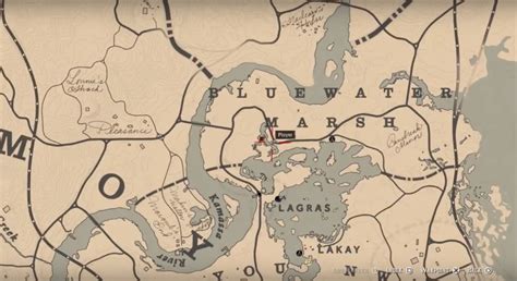 Red Dead Online Bluewater Marsh Treasure Map