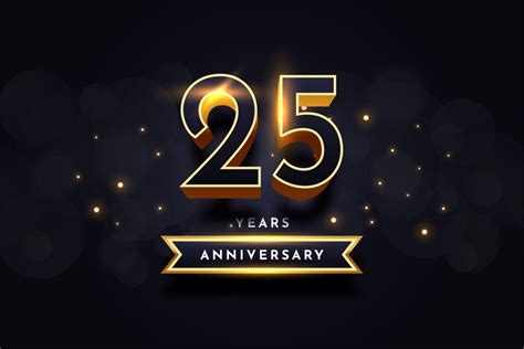 Premium Vector 25 Years Anniversary Celebration Illustration Template