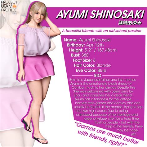 Project Utam Character Profile Ayumi Shinosaki By Necdaz91 On Deviantart