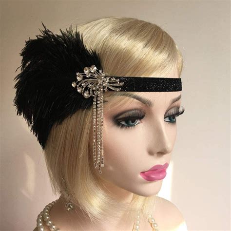Zoestar Flapper Headbands Tassel Crystal With Sequin Headpiece 1920s