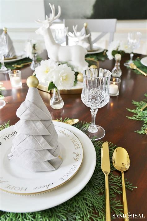 Make a crease and fold the napkin over. Christmas Tree Napkin Fold Tutorial - Sand and Sisal ...