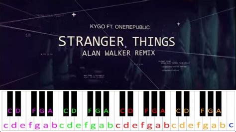 Stranger Things By Kygo Ft Onerepublic Alan Walker Remix ~ Piano